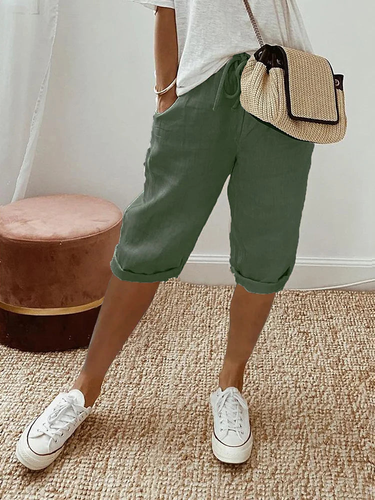 MASE - Katoenlinnen Shorts