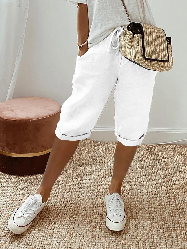 MASE - Katoenlinnen Shorts