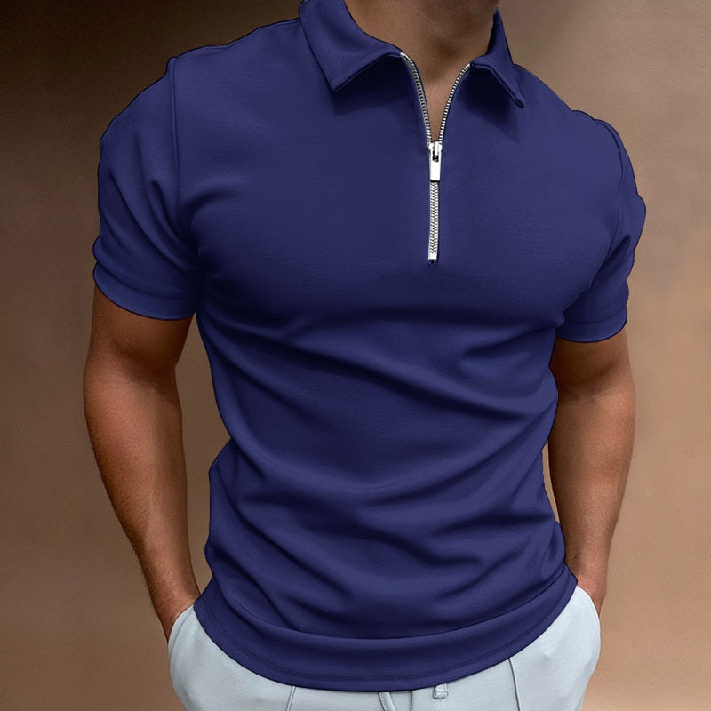 Santiago poloshirt met rits