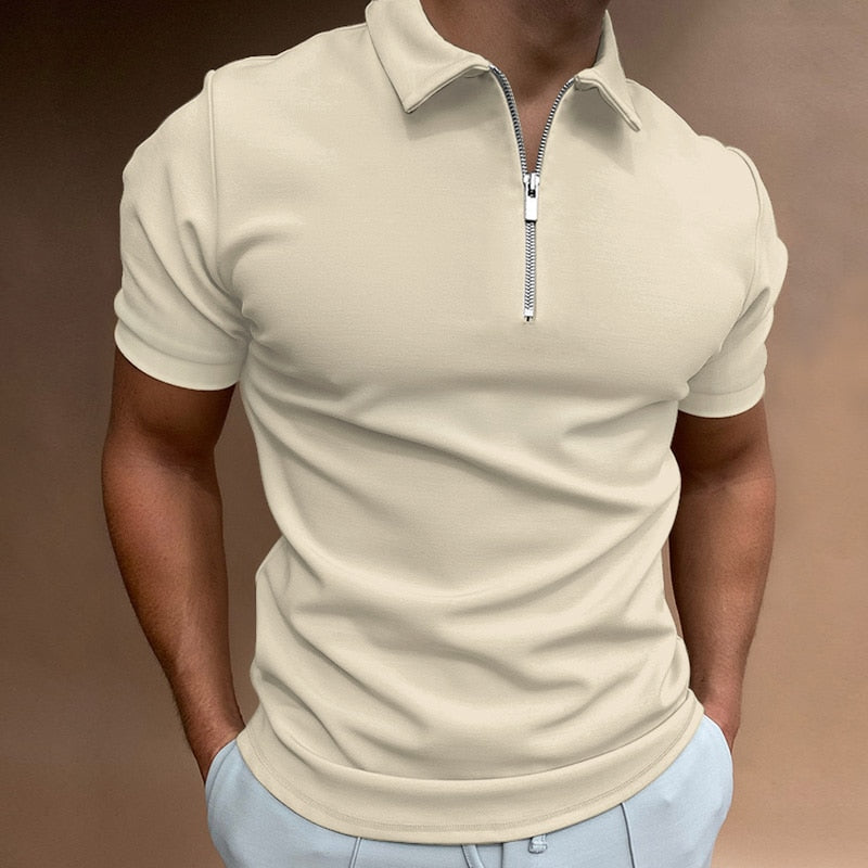 Santiago poloshirt met rits