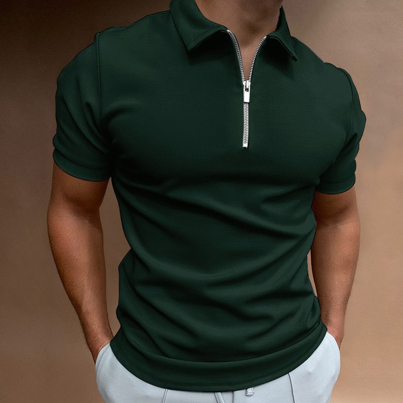 Santiago poloshirt met rits