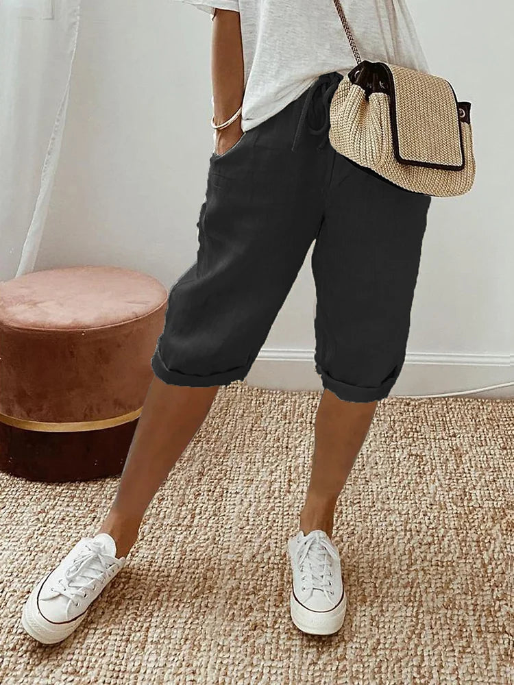 MASE - Katoenlinnen Shorts