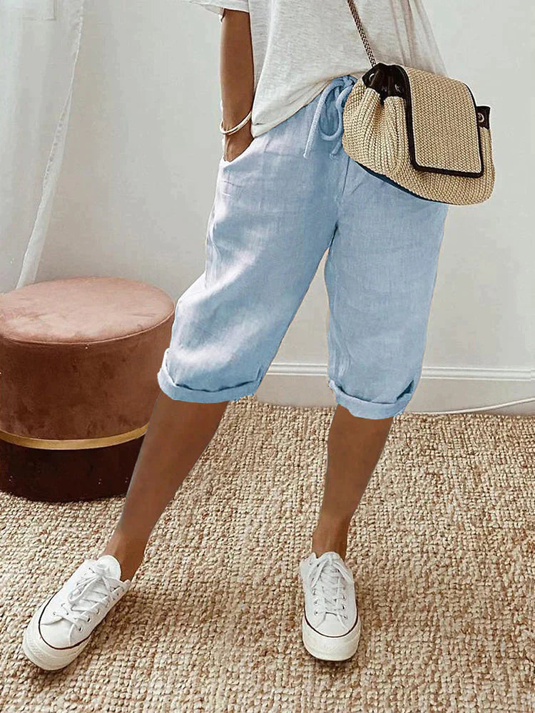 MASE - Katoenlinnen Shorts