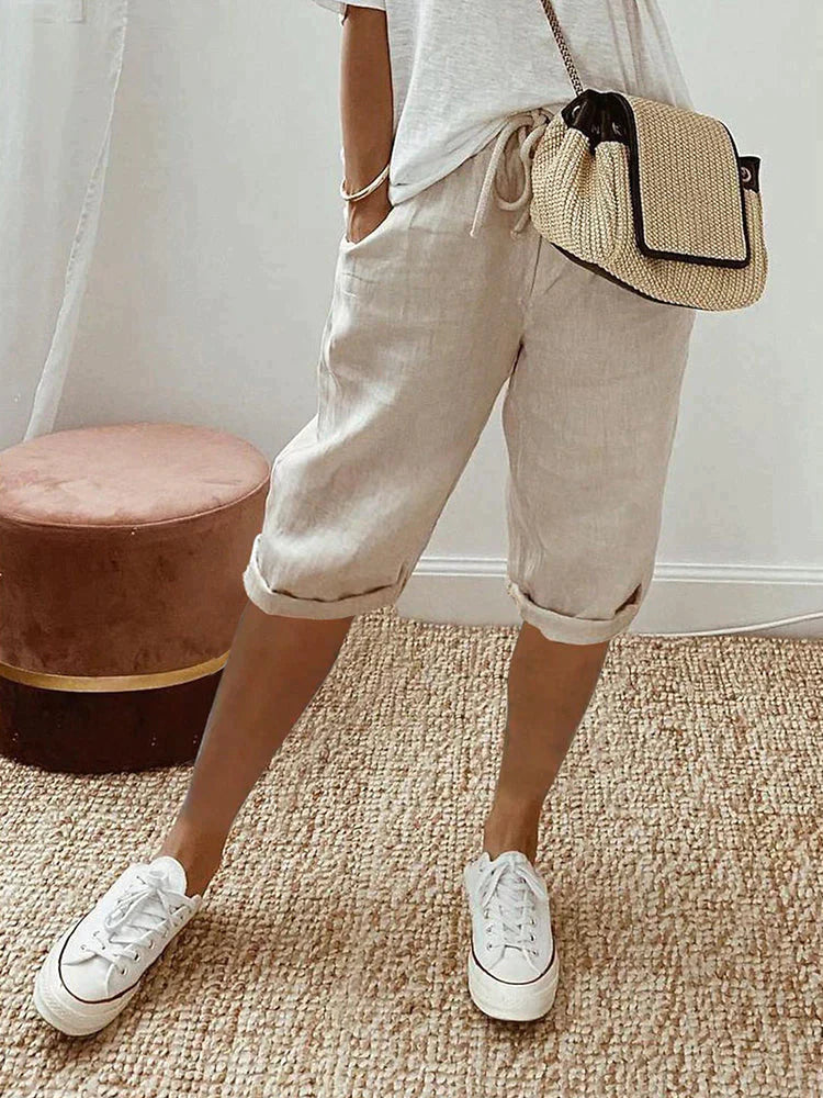 MASE - Katoenlinnen Shorts