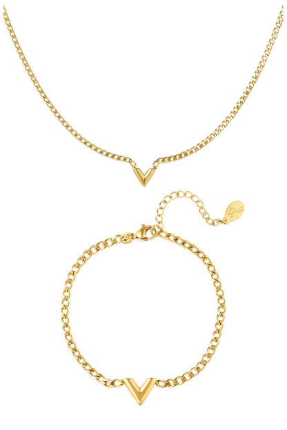 VENUS Set (Halsketting & Armband) - Gold